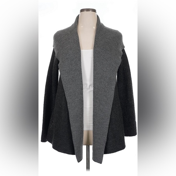 Eileen Fisher Sweaters - XL 1X Eileen Fisher grey 100% Merino Wool Shawl Collar Cardigan Sweater